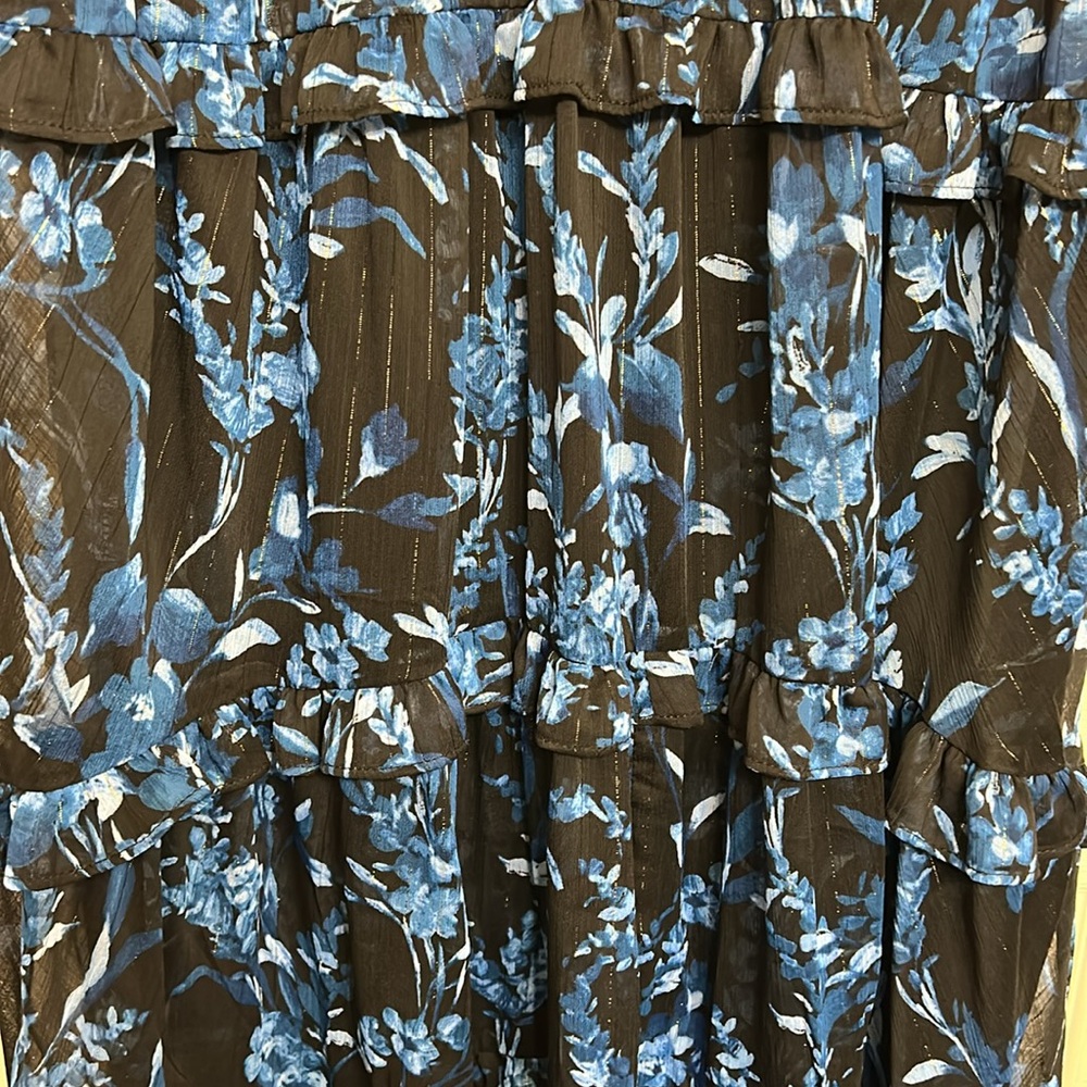 Tommy Hilfiger Women Smocked Neck and Cuffs Long Sleeves Maxi Dress. Size 2. New - Picture 13 of 17